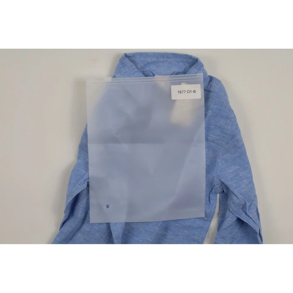 Gymboree Button Down Shirt Blue Solid Size 7 Linen Blend NWT